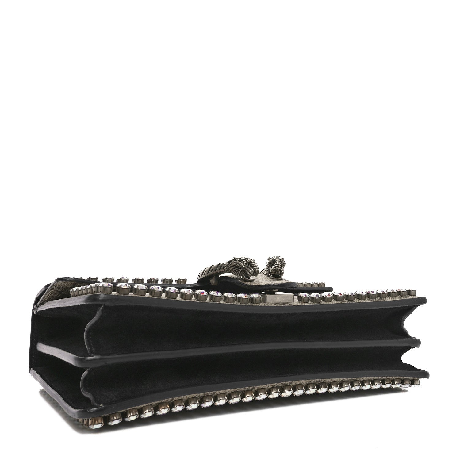 Gucci GG Supreme Monogram Crystal Small Dionysus Shoulder Bag Black 4 of 11