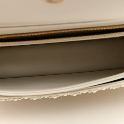 Christian Dior Calfskin Pearl Cannage My Dior Top Handle Clutch Latte 5 of 9