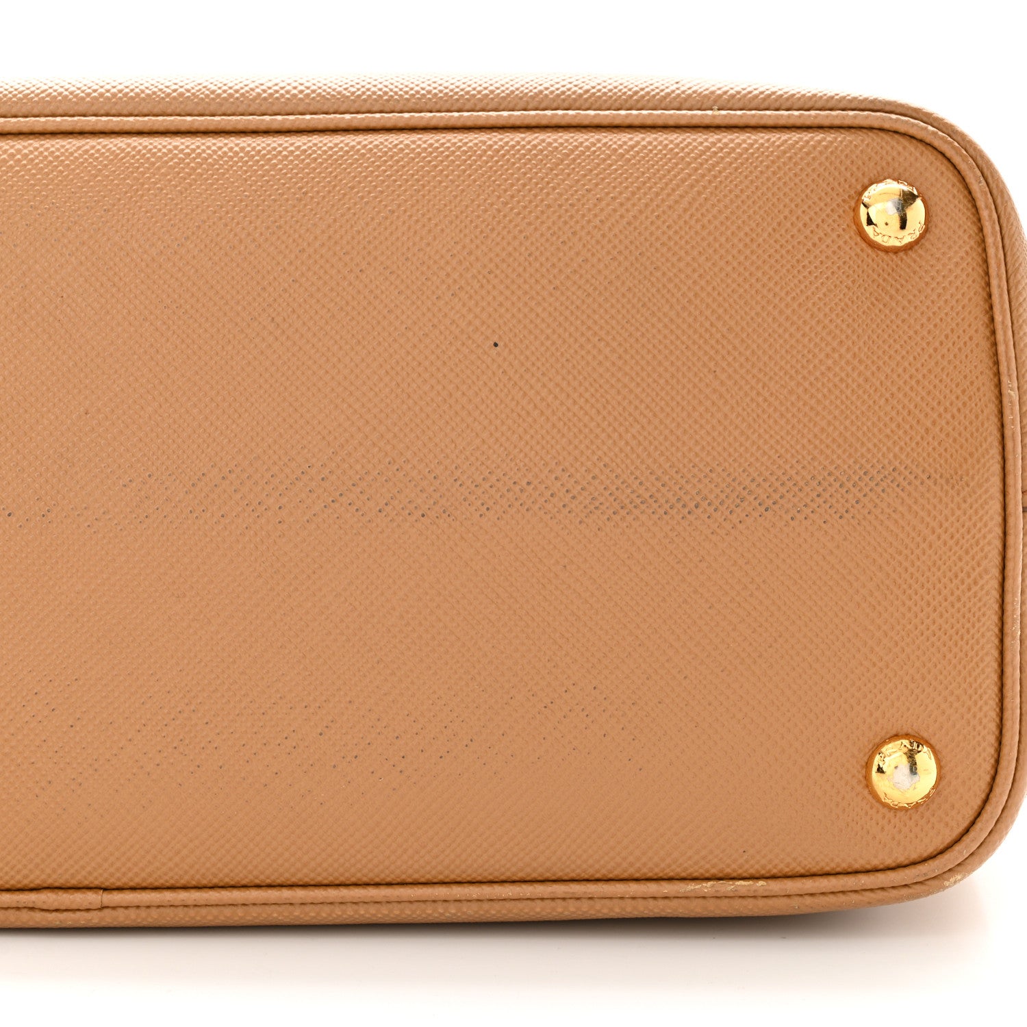 Prada Saffiano Cuir Small Double Bag Caramel Fuoco 16 of 17