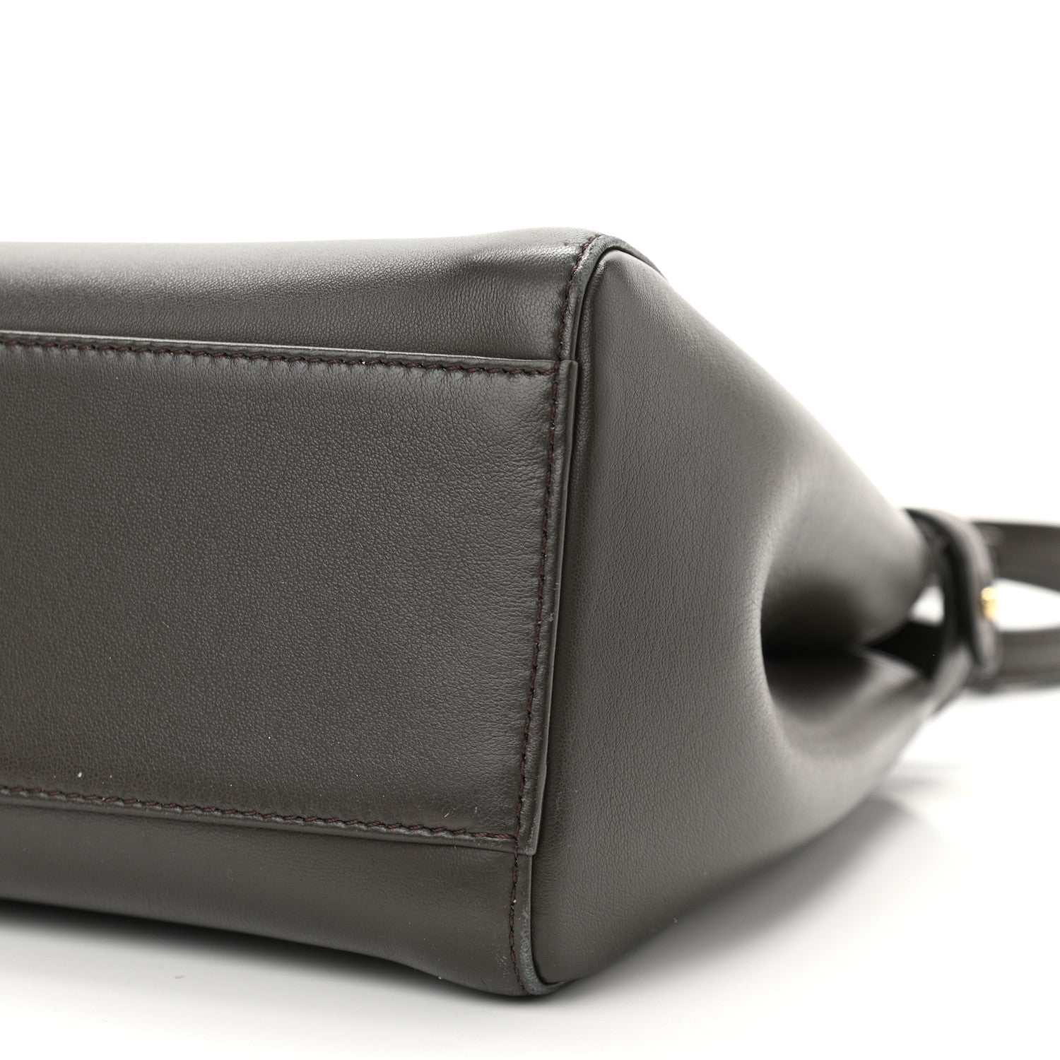 Fendi Nappa Mini Peekaboo Iconic Satchel Carbone 10 of 13