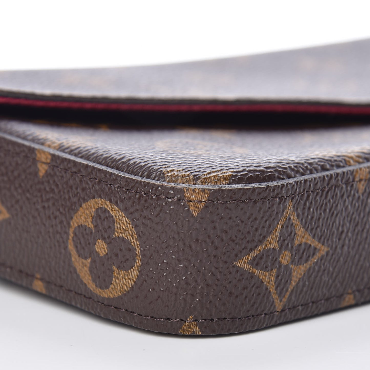 Monogram Pochette Felicie Chain Wallet Fuchsia