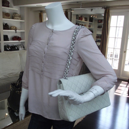 Chanel Caviar Jumbo Flap White 2 of 12