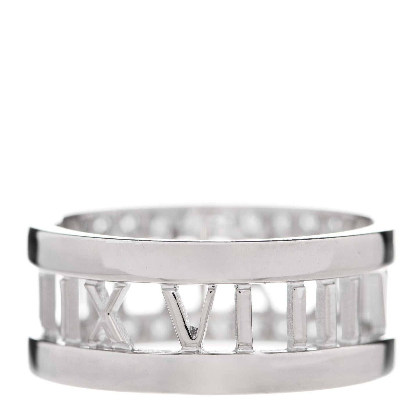 18K White Gold Diamond Wide Atlas Open Ring 60 9