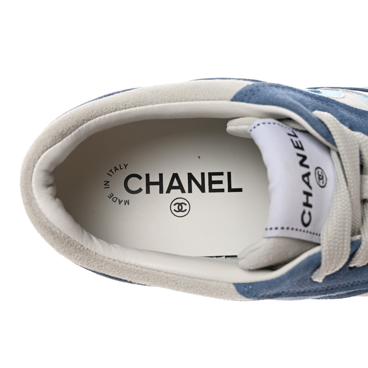 Suede Kidskin Womens CC Sneakers 40 White Blue