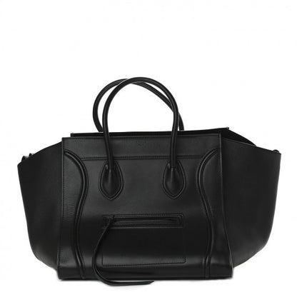 Celine Supple Calfskin Large Phantom Luggage Black 1 of 10
