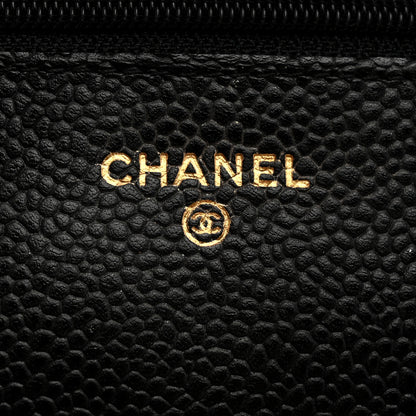 Chanel Caviar Quilted Wallet on Chain WOC Black 6 of 10