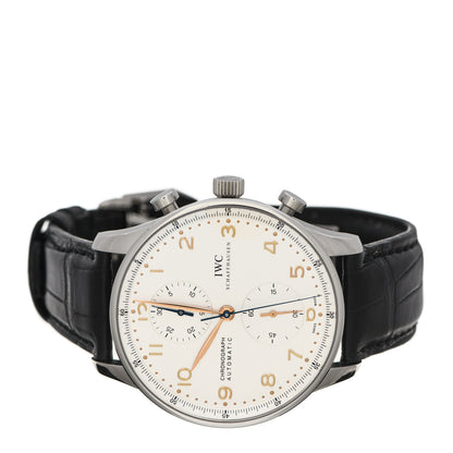 IWC Stainless Steel Alligator 41mm Portugieser Chronograph Automatic Watch IW371604 2 of 4
