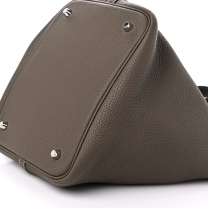 Hermes Taurillon Clemence Picotin Lock 22 MM Etoupe 9 of 9