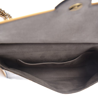 Fendi Vitello Grace Glazed Fabric FF 1974 Double F Shoulder Bag Alchemy Mogano Panna 5 of 11