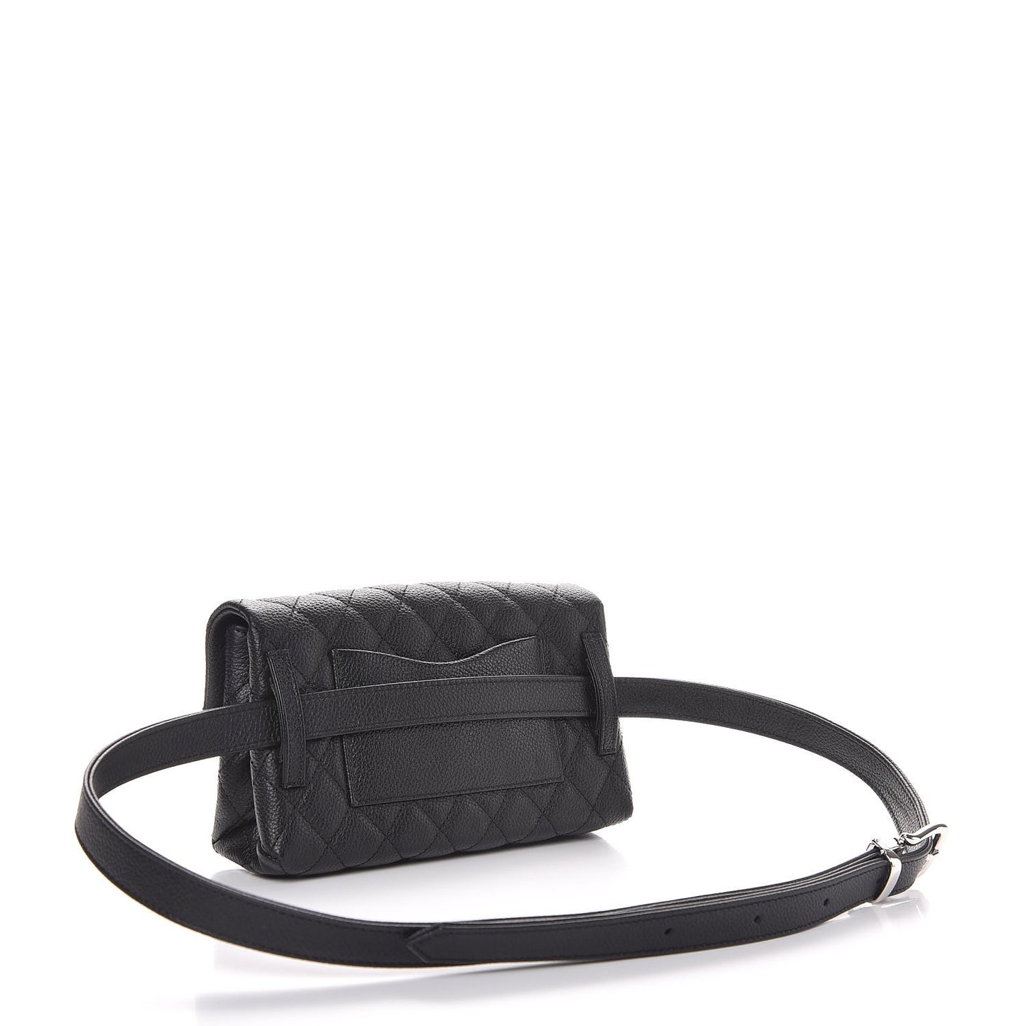 Grained Calfskin Quilted 2.55 Reissue Flap Belt Bag Clutch Black