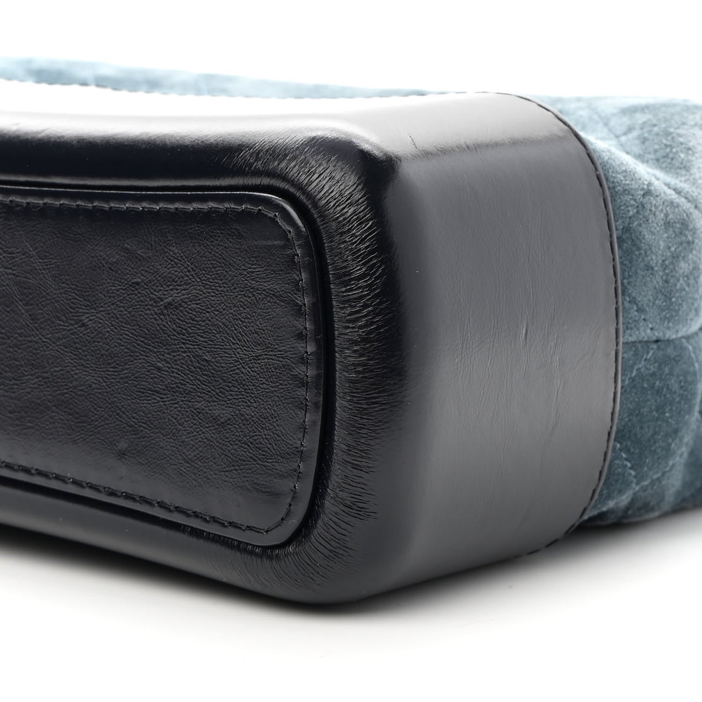 Suede Calfskin Quilted Medium Gabrielle Hobo Blue