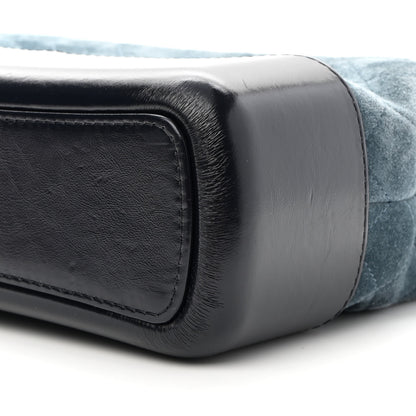 Chanel Suede Calfskin Quilted Medium Gabrielle Hobo Blue 9 of 9