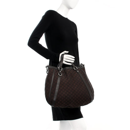 Gucci Monogram Medium Abbey Convertible Tote Dark Brown 3 of 10