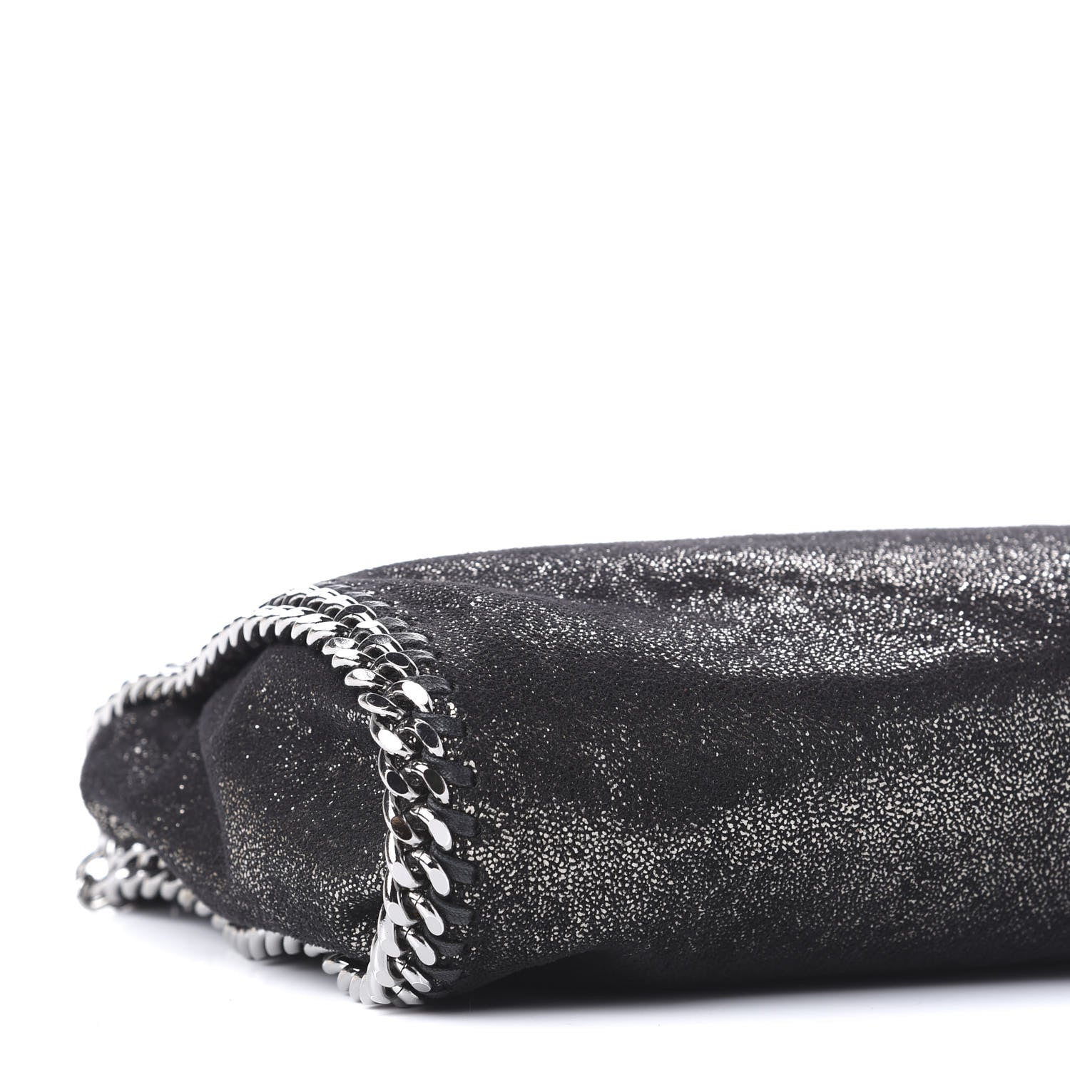 Stella McCartney Chamois Shiny Dotted Mini Falabella Fold Over Tote Ruthenium 7 of 10