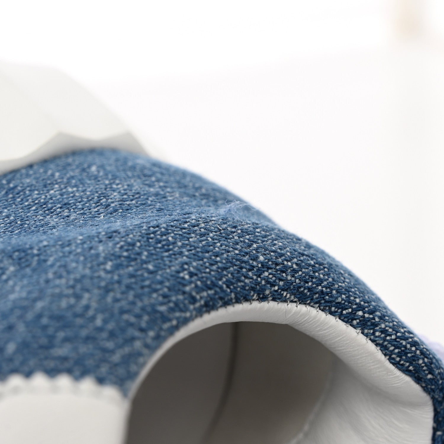 Hermes Denim Suede Goatskin Bouncing Sneakers 37 Bleu Clair White 9 of 12