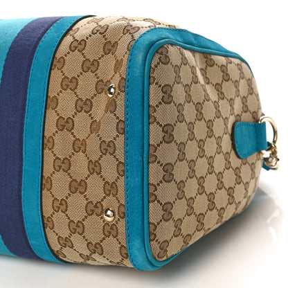 Gucci Monogram Vintage Web Medium Boston Teal 10 of 11