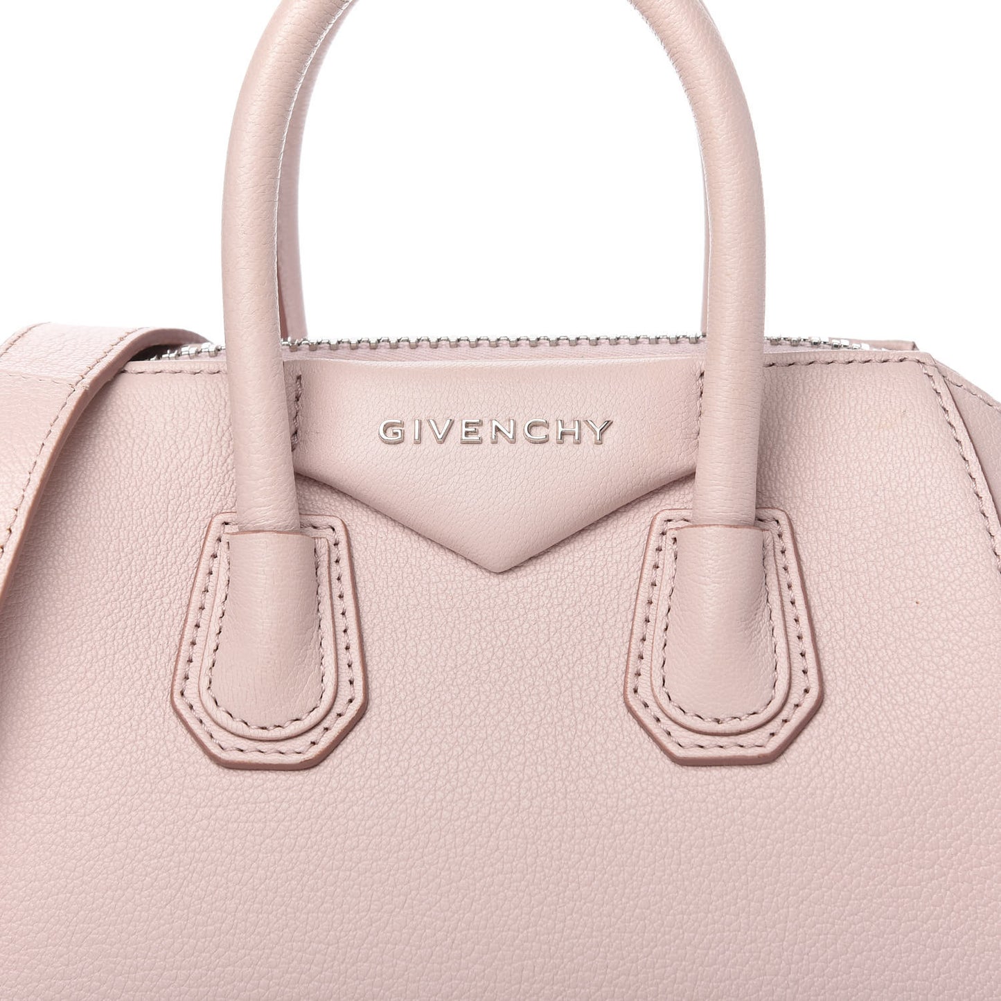 Sugar Goatskin Mini Antigona Pale Pink