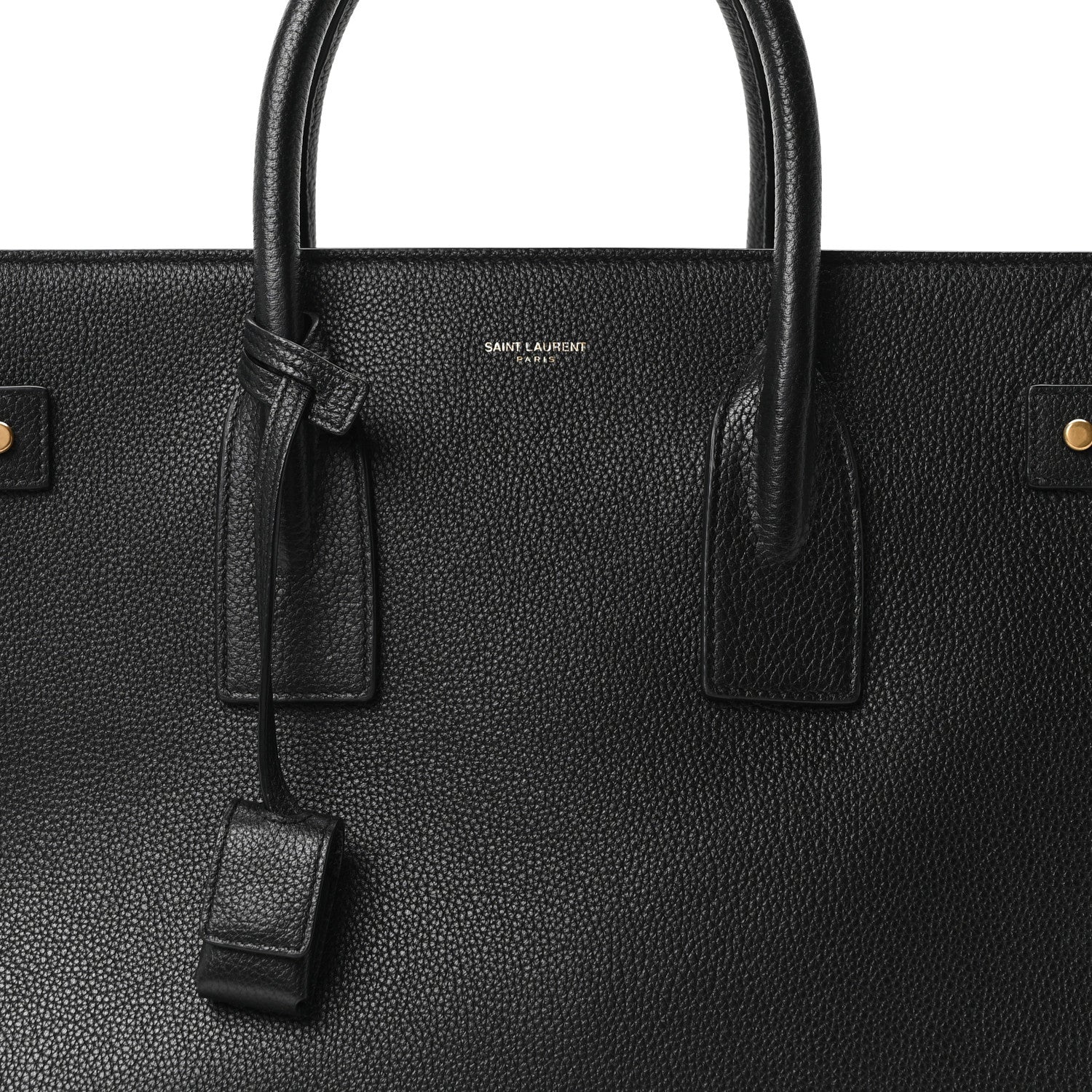 Saint Laurent Grained Calfskin Large Thin Sac De Jour Black 8 of 10