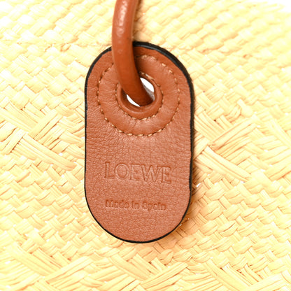 Loewe Calfskin Raffia Medium Anagram Basket Tote Bag Natural Tan 6 of 9