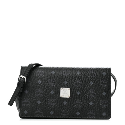 MCM Visetos Chain Wallet Crossbody Black 1 of 17