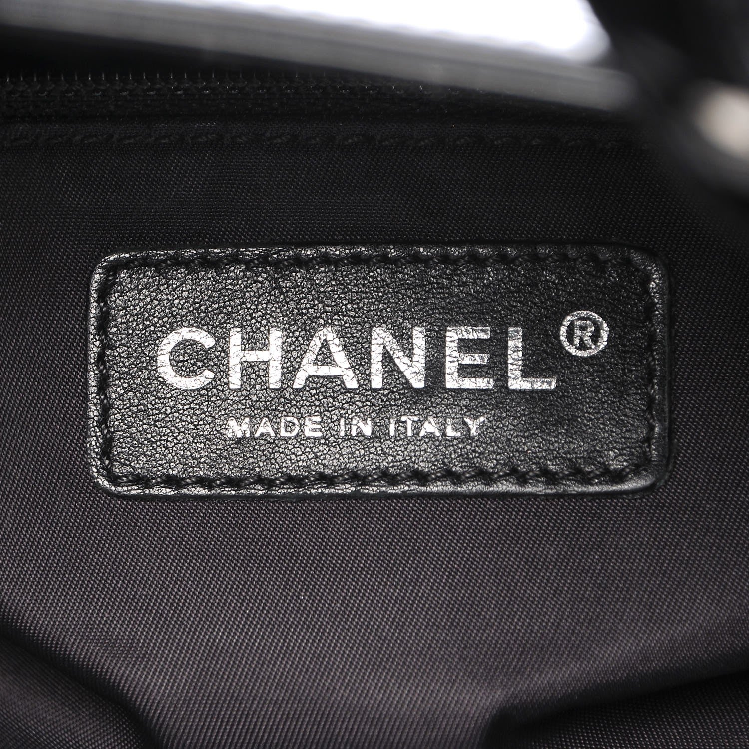 Chanel Vinyl Quilted Small Paris Biarritz Tote Black 6 of 7