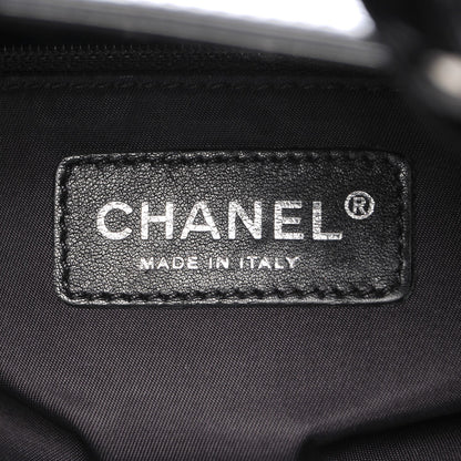 Chanel Vinyl Quilted Small Paris Biarritz Tote Black 6 of 7