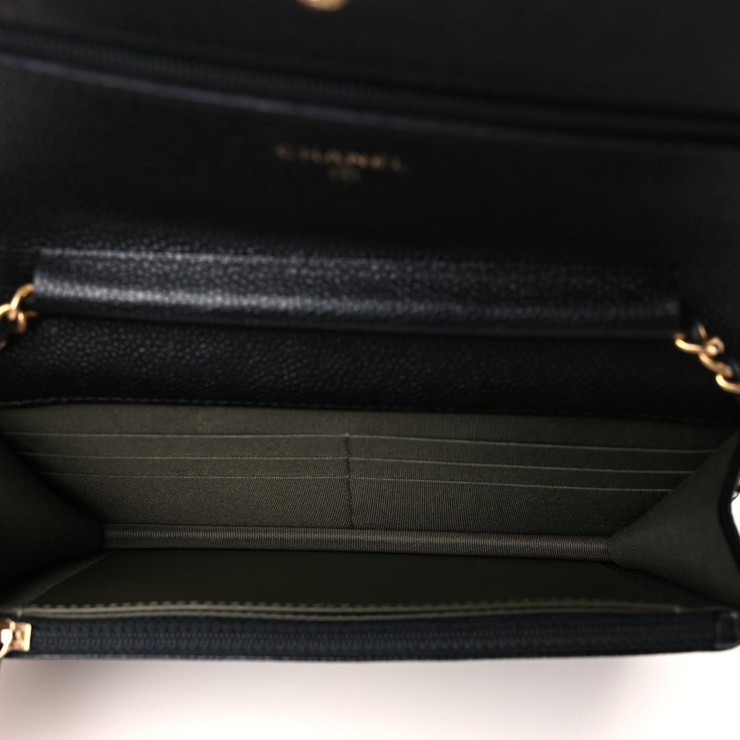 Caviar Quilted Boy Wallet On Chain WOC Black