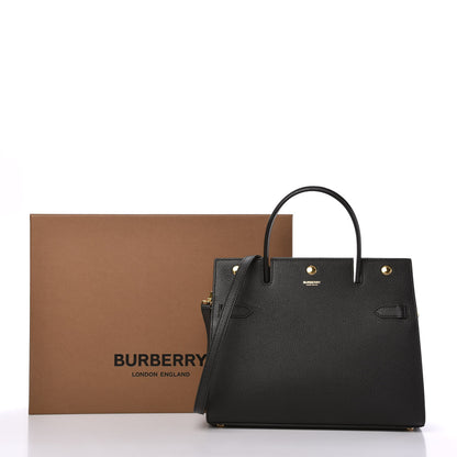 Burberry Grainy Calfskin Small Title Bag Black 10 of 10