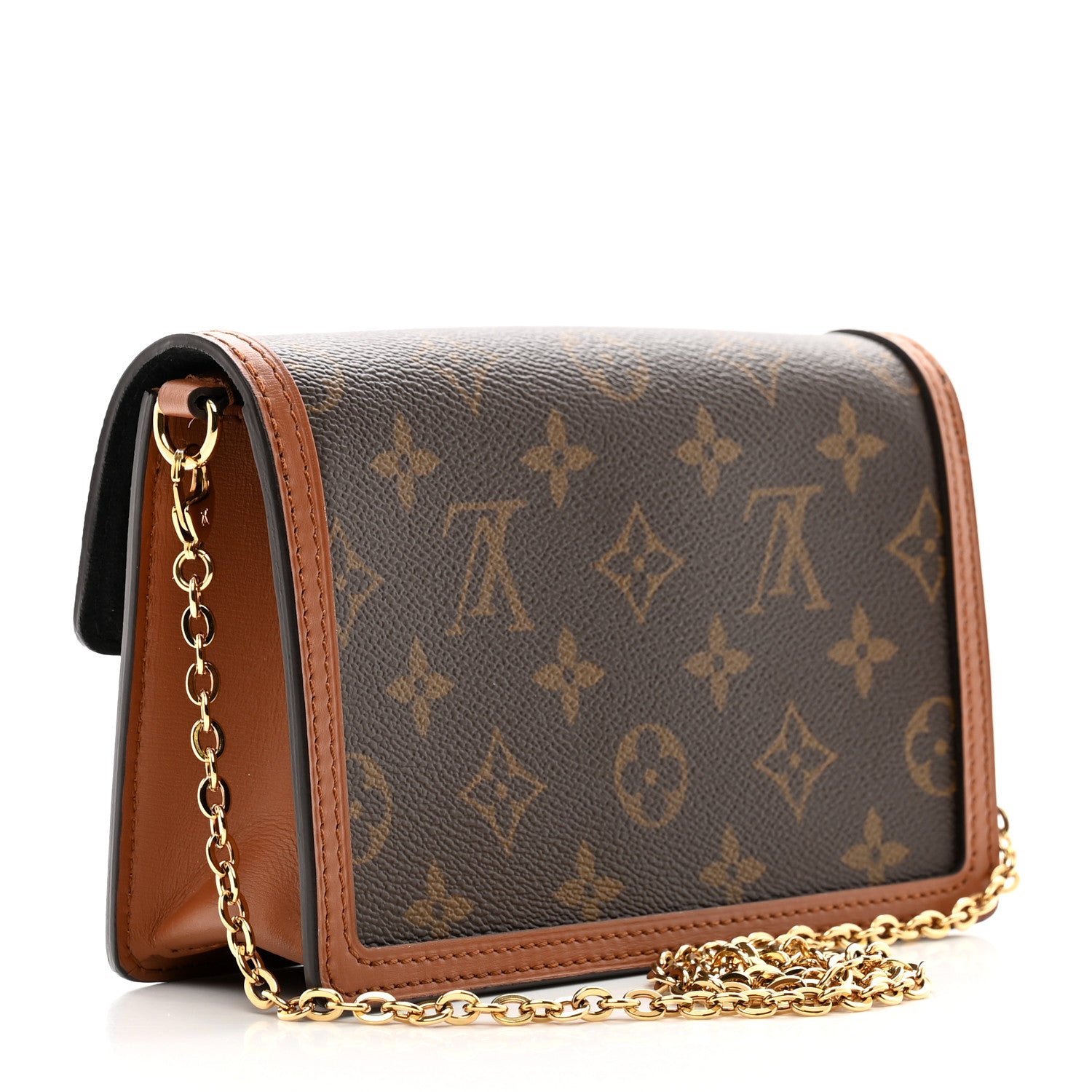 Louis Vuitton Reverse Monogram Dauphine Chain Wallet 3 of 9