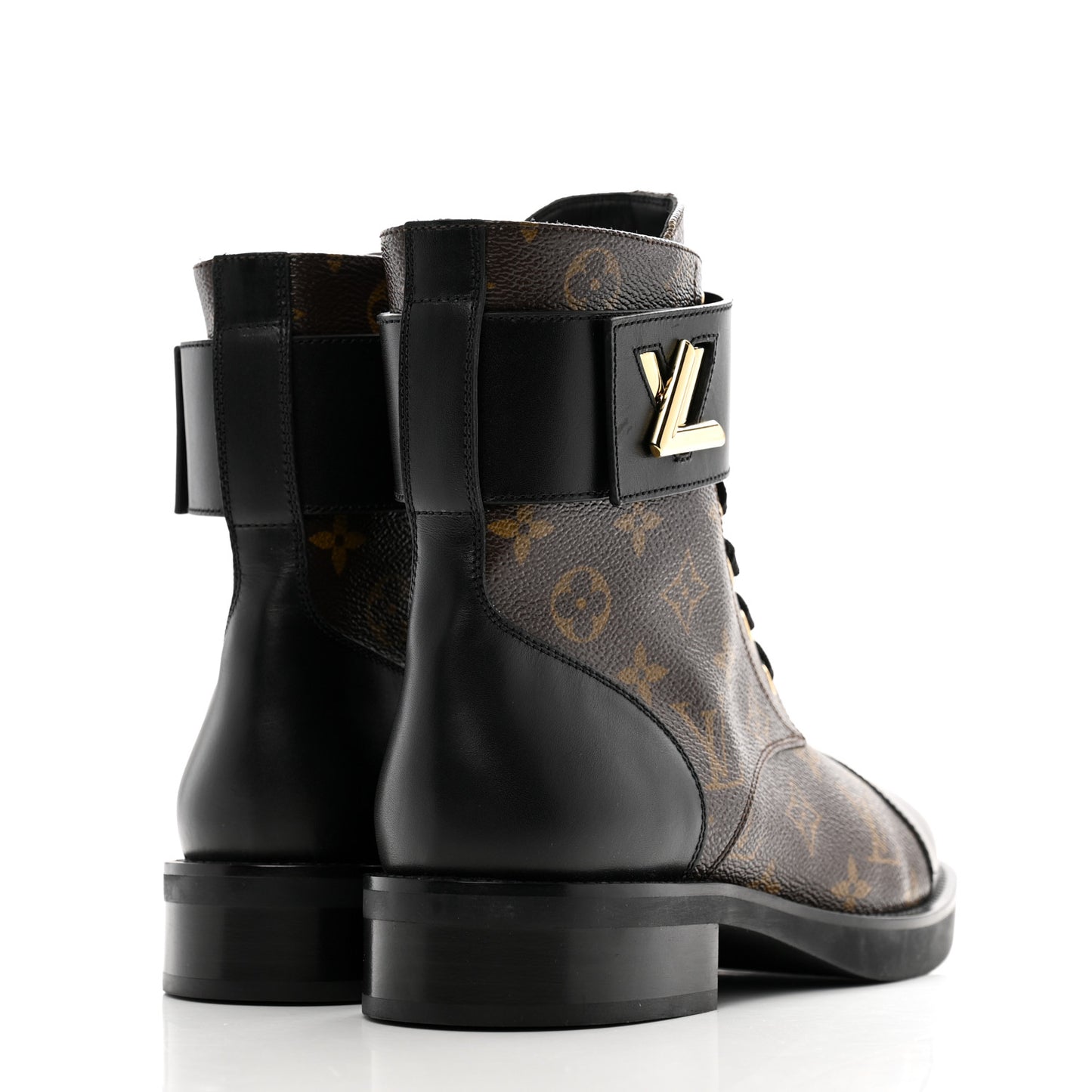 Calfskin Monogram Wonderland Flat Ranger Boots 39.5 Black