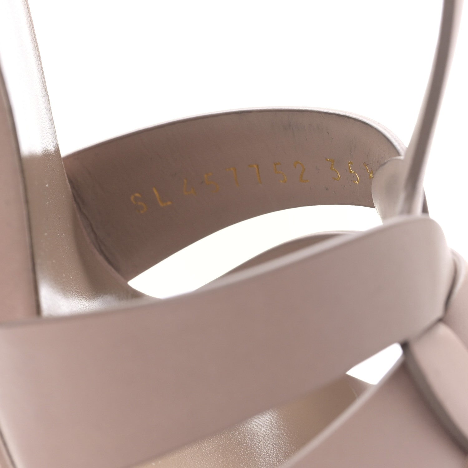 Saint Laurent Calfskin Tribute 105 Platform Sandals 35.5 Nude 8 of 8