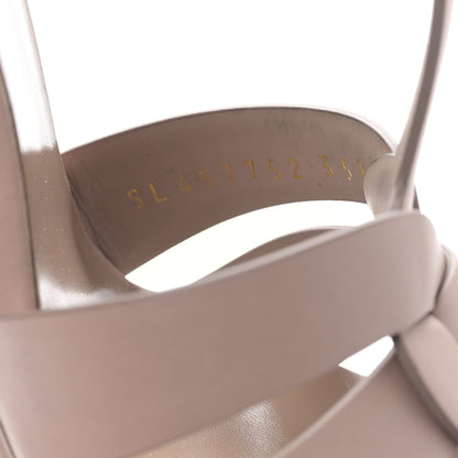Saint Laurent Calfskin Tribute 105 Platform Sandals 35.5 Nude 8 of 8
