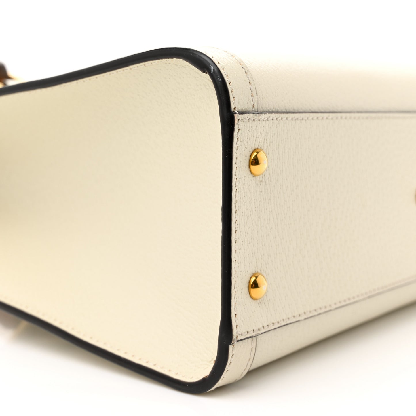 Textured Dollar Calfskin Web Small Diana Tote Bag Mystic White