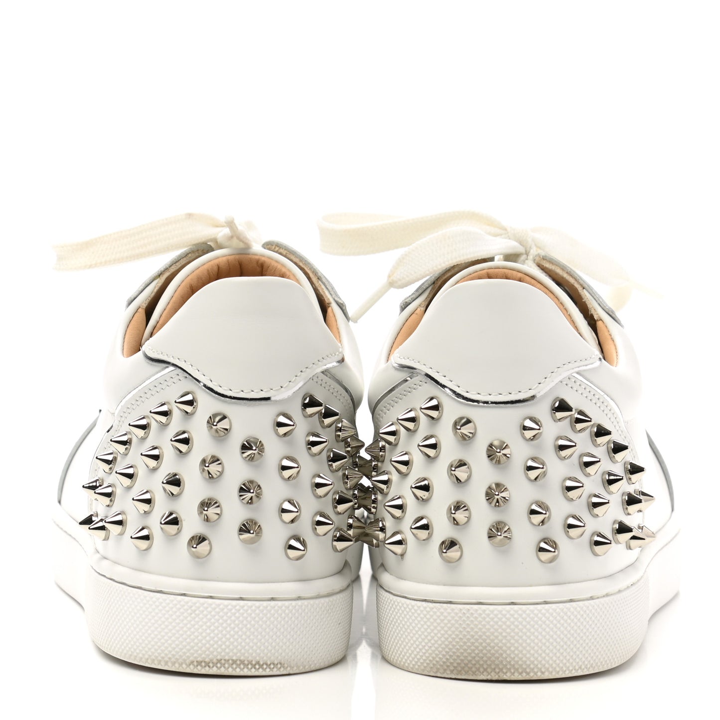 Calfskin Spikes Womens Vieira 2 Flat Sneakers 38 White