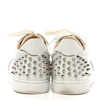 Christian Louboutin Calfskin Spikes Womens Vieira 2 Flat Sneakers 38 White 7 of 11