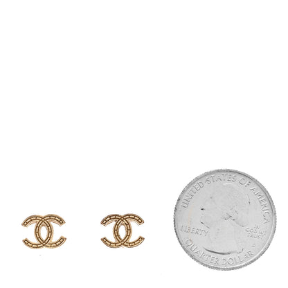 Chanel CC Earrings Gold 2 of 5
