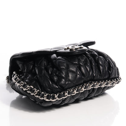 Chanel Washed Lambskin Mini Chain Around Messenger Black 4 of 9