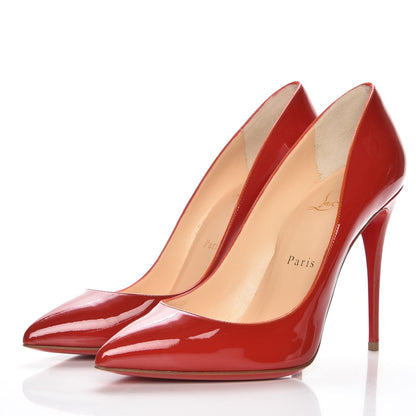 Christian Louboutin Patent Pigalle Follies 100 Pumps 38.5 Rouge De Mars 3 of 7