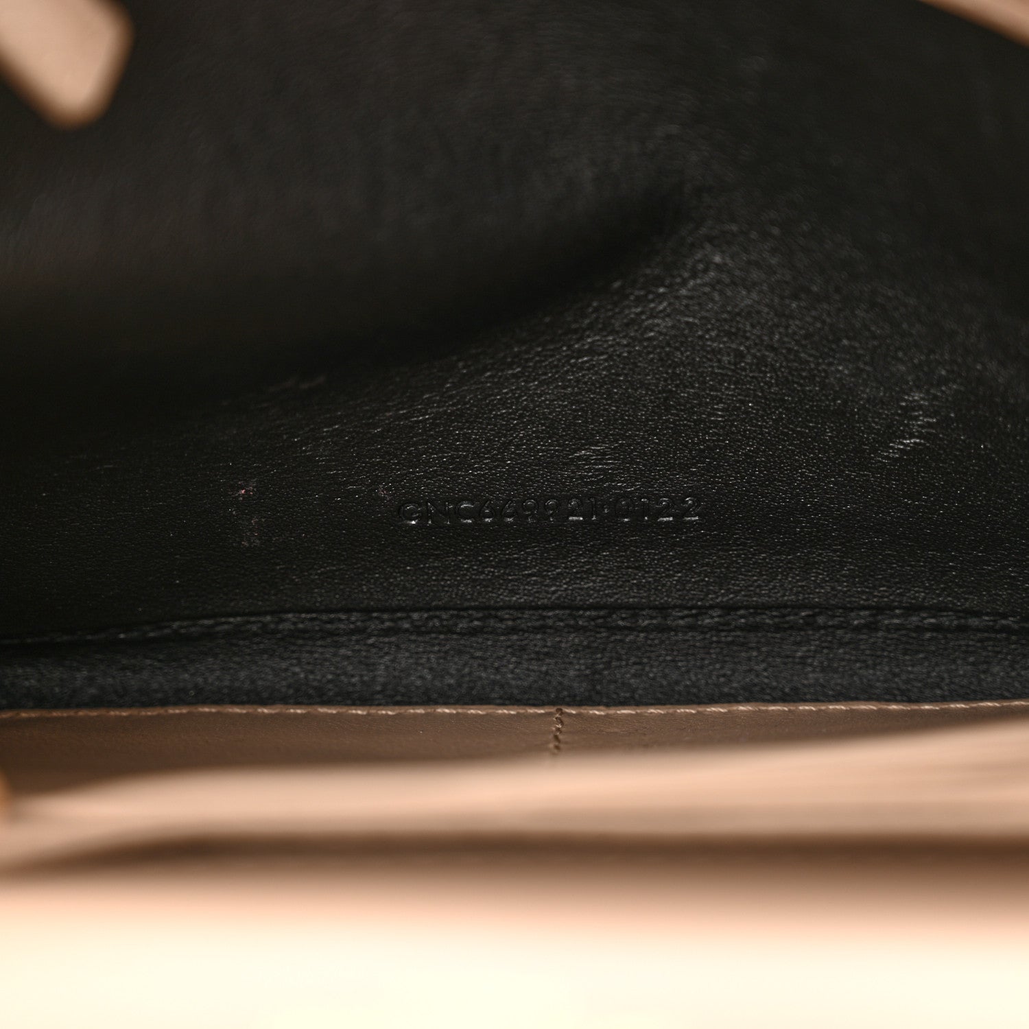 Saint Laurent Glossy Calfskin Monogram Chain Wallet Dark Beige 7 of 10
