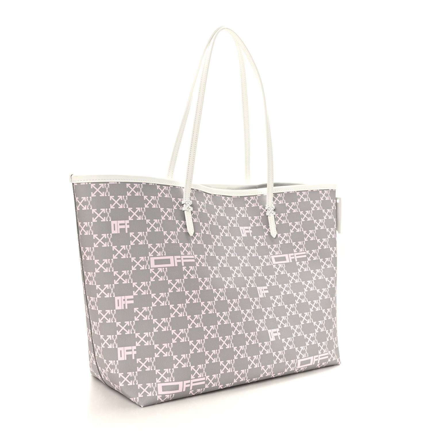 Off-White Coated Canvas Arrow Print Day Off Tote Bag White 4 of 9