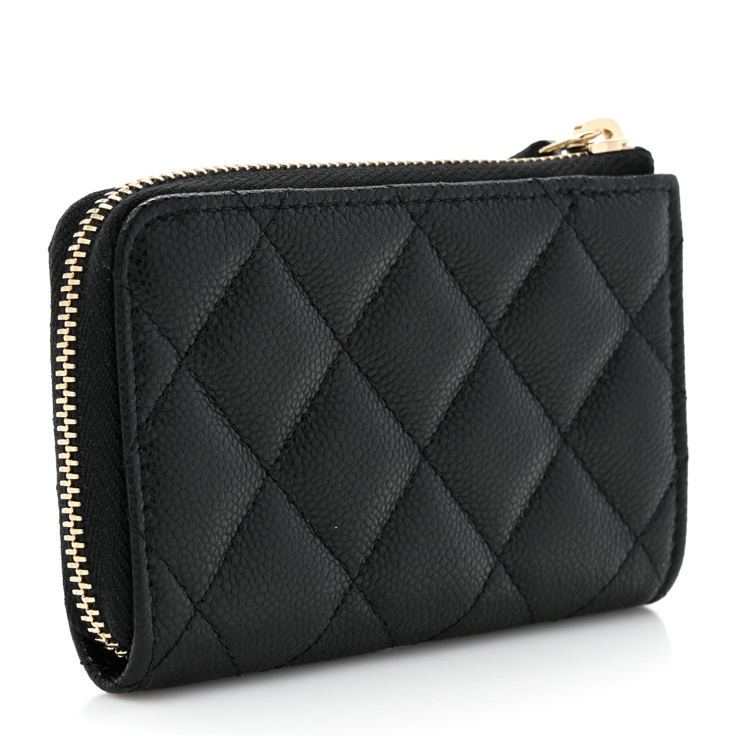 Chanel Caviar Quilted Zipped Key Holder Case Black 3 of 8