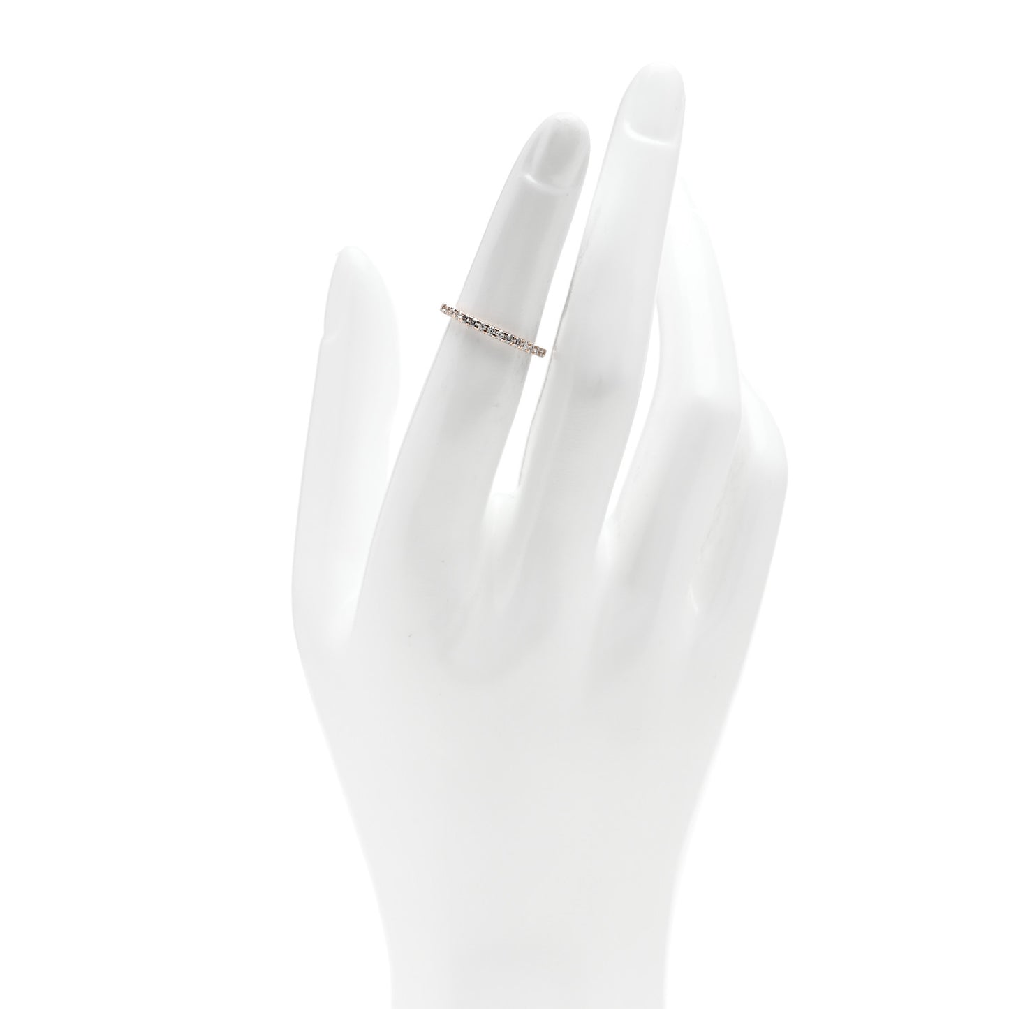 18K Pink Gold Diamond 2mm Étincelle de Cartier Wedding Band Ring 48 4.5