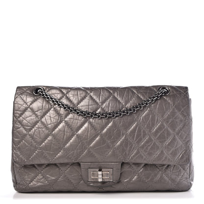 Chanel Metallic Aged Calfskin Quilted 2.55 Reissue 227 Flap Dark Silver 1 of 15