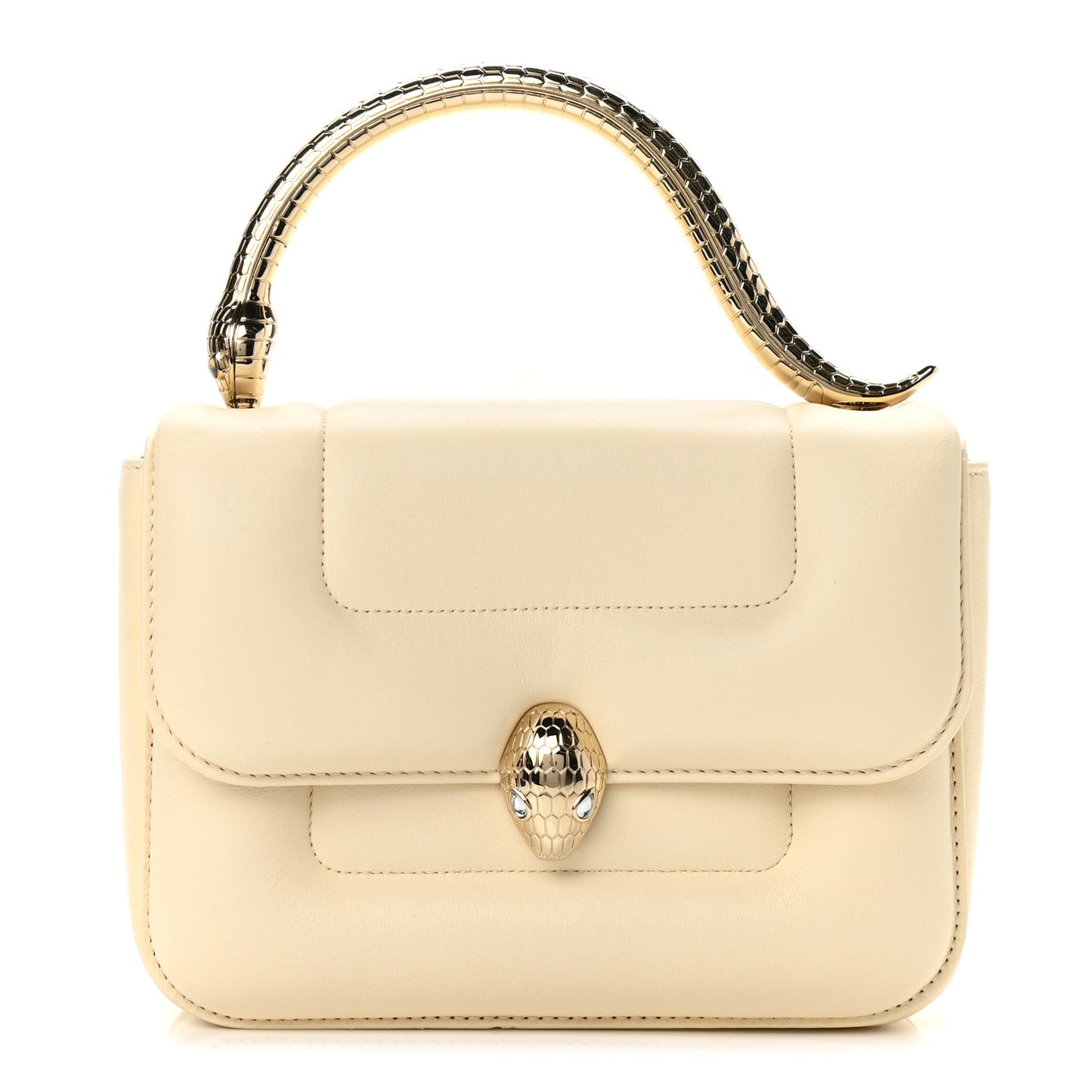x Mary Katrantzou Calfskin Serpenti Bag White