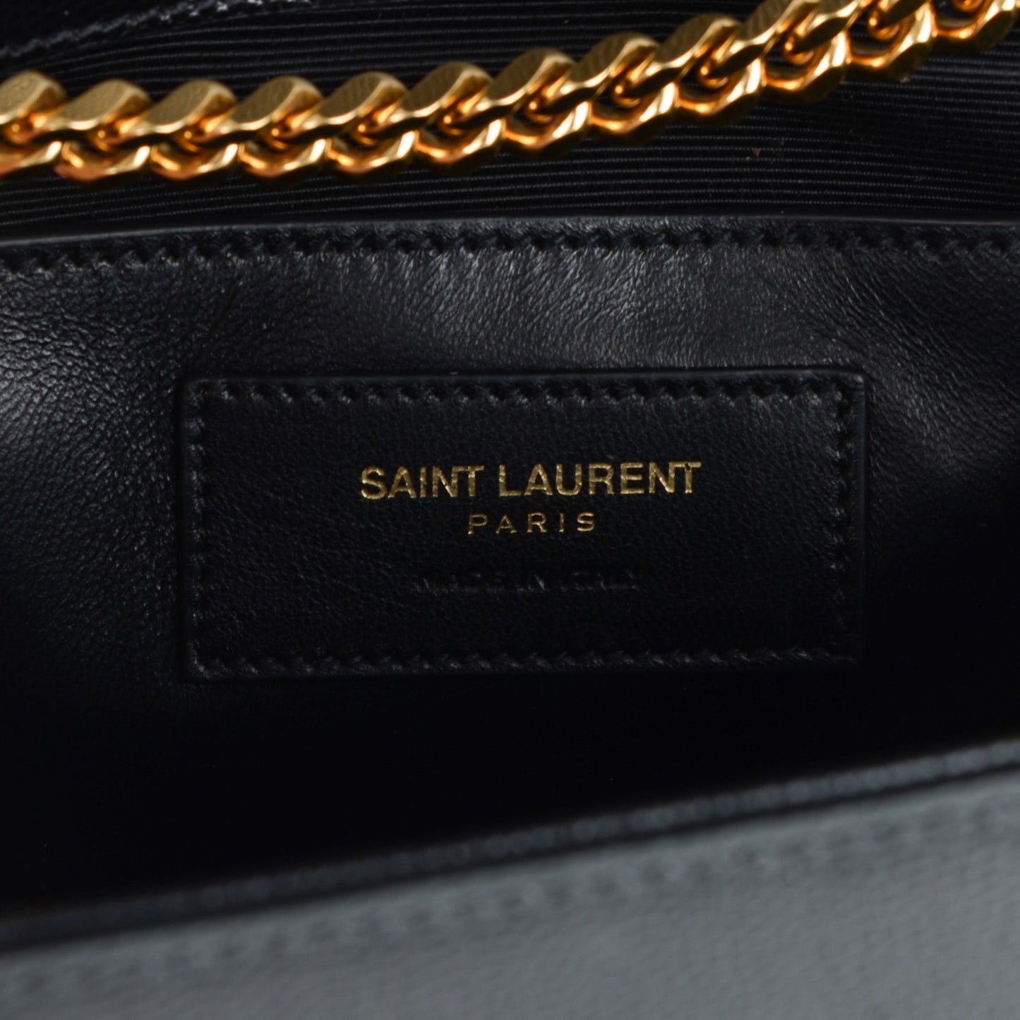 Grain De Poudre Medium Classic Monogram Kate Satchel Black