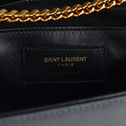 Saint Laurent Grain De Poudre Medium Classic Monogram Kate Satchel Black 6 of 6