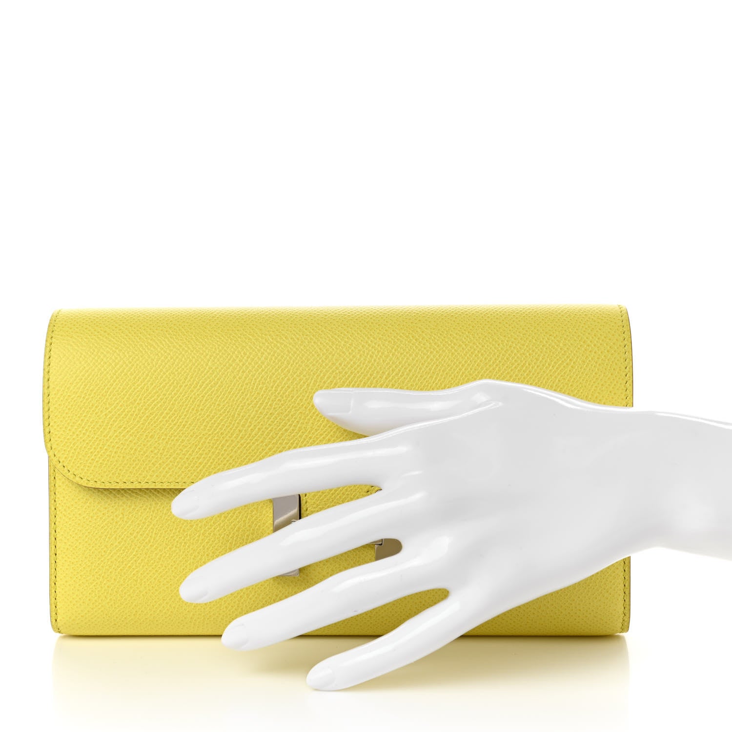 Hermes Epsom Constance Long Wallet Lime 2 of 7