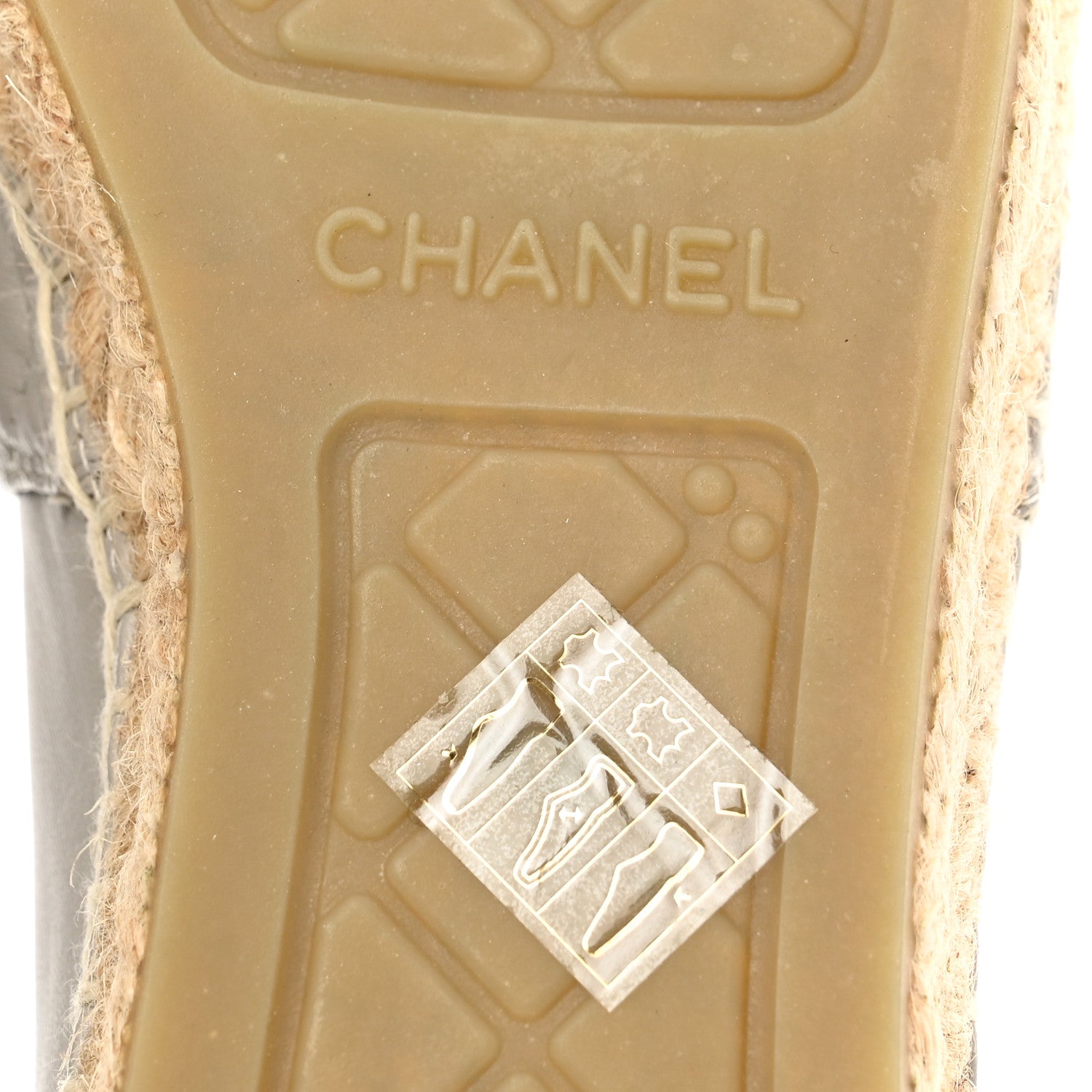 Chanel Lambskin Quilted CC Espadrilles 40 Grey 6 of 9
