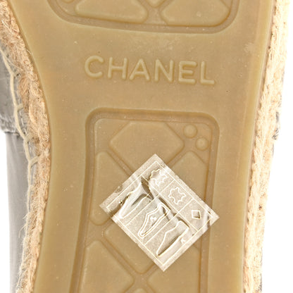 Chanel Lambskin Quilted CC Espadrilles 40 Grey 6 of 9