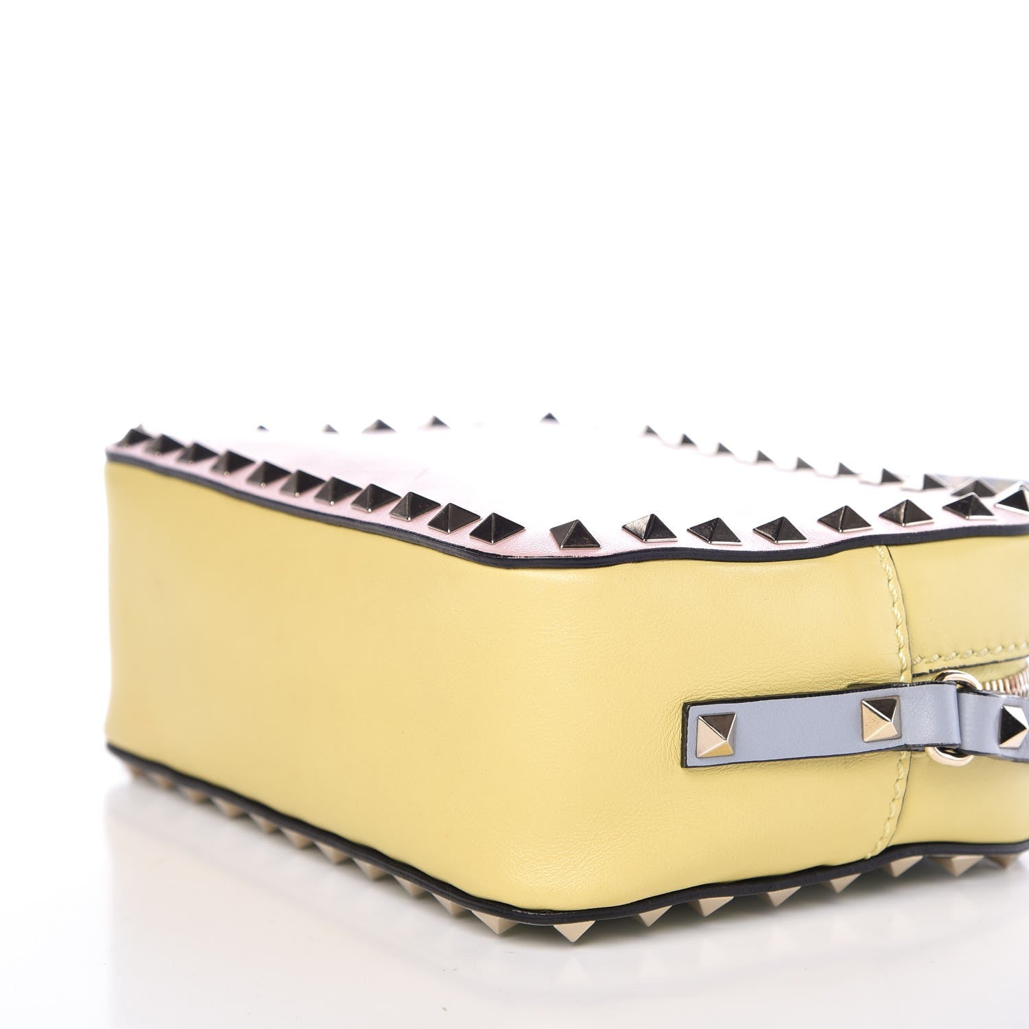 Valentino Garavani Calfskin Watercolor Rockstud Camera Crossbody Bag Rose Green Yellow Sky 8 of 8
